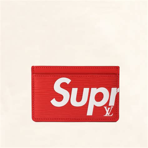 supreme lv card holder|louis vuitton supreme red.